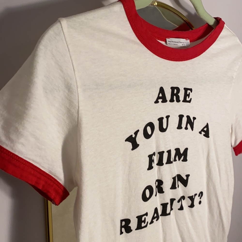 MOVING SALE~ ZARA CROPPED RINGER TEE